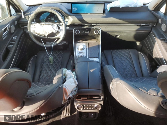 2023 Genesis GV80 with VIN KMUHCESC5PU120598, listed as a Copart auction lot 44137235 with 18,099 mi miles and Salvage title. Bid and sale history available at DreamBid. Image 8.