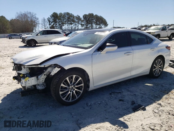 2020 Lexus ES with VIN 58ADZ1B18LU063593, listed as a Copart auction lot 46476125 with 77,273 mi miles and Salvage Title. Bid and sale history available at carsss.com. Image 1.
