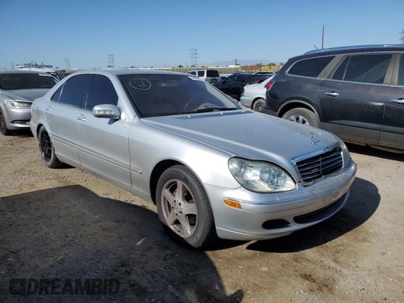 2005 Mercedes-Benz S-Class 4.3L with VIN WDBNG70J55A455669, listed as a Copart auction lot 54768404 with 190,010 mi miles and Salvage Title. Bid and sale history available at carsss.com. Image 4.