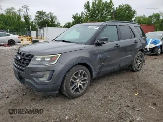 2017 Ford Explorer Sport z VIN 1FM5K8GT7HGA73833, wystawiony jako Copart lot #56459295 z przebiegiem 76 742 mil mil oraz Szkoda całkowita • Salvage title. Historia ofert i sprzedaży dostępna na DreamBid. Obrazek 1.
