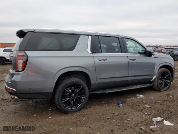 2021 Chevrolet Suburban High Country with VIN 1GNSKGKL3MR371388, listed as a Copart auction lot 81684624 with 95,046 mi miles and Salvage Title. Bid and sale history available at carsss.com. Image 3.