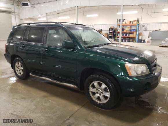 2001 Toyota Highlander with VIN JTEGF21A710006262, listed as a Copart auction lot 49304855 with 281,636 mi miles and Clean Title. Bid and sale history available at carsss.com. Image 4.