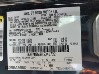 2017 Ford Mustang V6 with VIN 1FATP8EM9H5343722, listed as a Copart auction lot 56853995 with 170,646 mi miles and Salvage title. Bid and sale history available at DreamBid. Image 12.