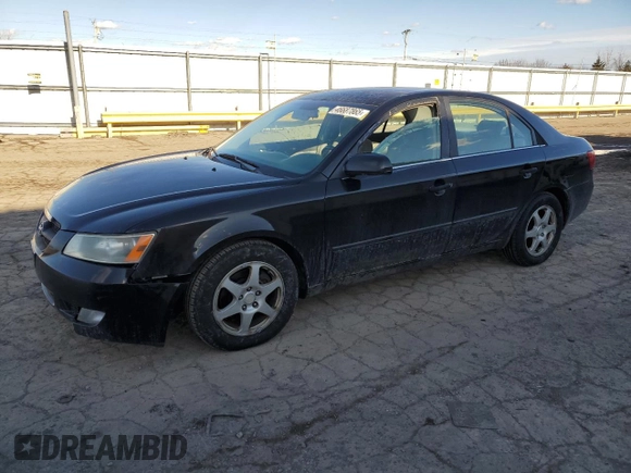 2006 Hyundai Sonata GLS with VIN 5NPEU46FX6H094610, listed as a Copart auction lot 46687865 with 252,934 mi miles and Salvage Title. Bid and sale history available at DreamBid. Image 1.