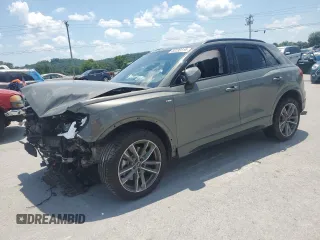 2022 Audi Q3 S line Premium Plus with VIN WA1EECF33N1143143, listed as a Copart auction lot 62233115 with Not provided miles and Salvage title. Bid and sale history available at DreamBid. Image 1.