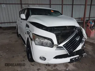 2011 Infiniti QX56 8-passenger with VIN JN8AZ2ND6B9700190, listed as a IAAI auction lot 41140307 with Not Provided miles. Bid and sale history available at carsss.com. Image 1.