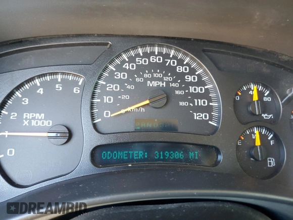 2004 Chevrolet Tahoe LT with VIN 1GNEC13Z84R187526, listed as a Copart auction lot 46661845 with 319,306 mi miles and Salvage title. Bid and sale history available at DreamBid. Image 9.