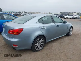 2007 Lexus IS with VIN JTHBK262172036011, listed as a IAAI auction lot 42162189 with 254,151 mi miles. Bid and sale history available at carsss.com. Image 4.