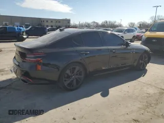 2022 Genesis G70 3.3T z VIN KMTG54TE0NU103581, wystawiony jako Copart lot #46139865 z przebiegiem 43 493 mil mil oraz Szkoda całkowita • Salvage title. Historia ofert i sprzedaży dostępna na DreamBid. Obrazek 3.