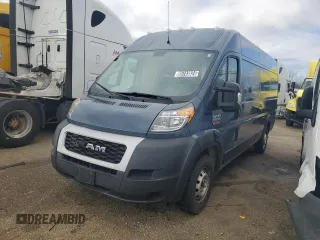 2020 Ram ProMaster Cargo with VIN 3C6URVJG2LE125035, listed as a Copart auction lot 85743824 with 49,343 mi miles and Clean Title. Bid and sale history available at carsss.com. Image 1.