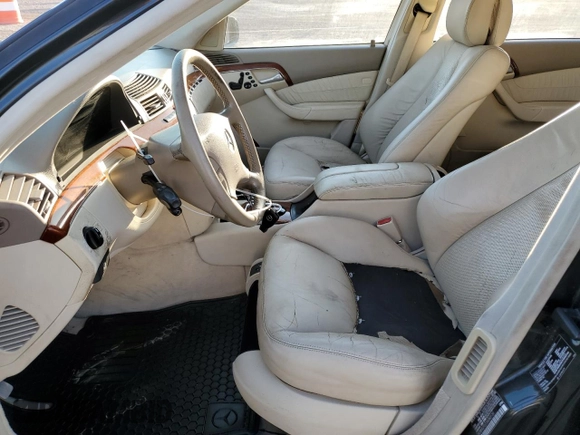 2003 Mercedes-Benz S-Class 4.3L with VIN WDBNG70J73A383130, listed as a Copart auction lot 76703924 with 109,488 mi miles and Salvage Title. Bid and sale history available at carsss.com. Image 7.