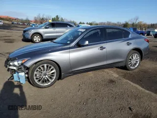 2019 Infiniti Q50 3.0t LUXE with VIN JN1EV7AR0KM593743, listed as a Copart auction lot 83748304 with 70,650 mi miles and Salvage Title. Bid and sale history available at carsss.com. Image 1.