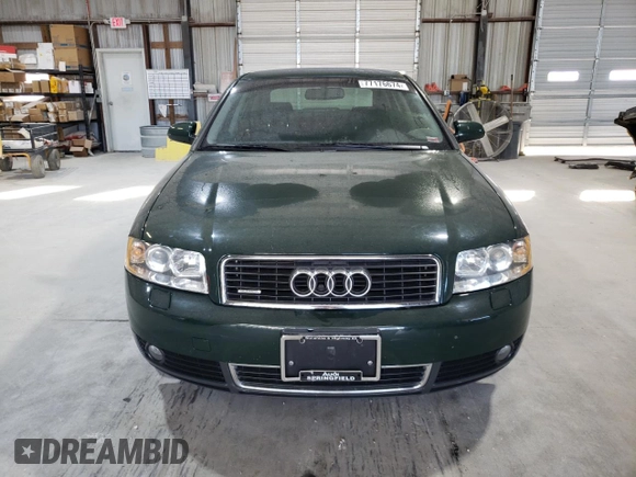 2003 Audi A4 1.8T with VIN WAULC68E63A173993, listed as a Copart auction lot 77176674 with 96,639 mi miles and Salvage Title. Bid and sale history available at carsss.com. Image 5.