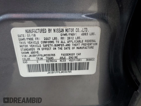 2018 Infiniti Q70 Luxe with VIN JN1BY1PP6JM330765, listed as a Copart auction lot 86396874 with 80,950 mi miles and Clean title. Bid and sale history available at DreamBid. Image 13.