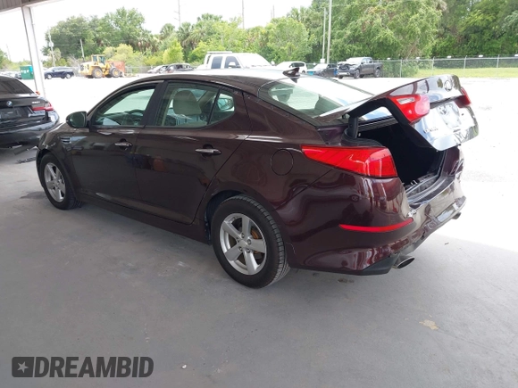 2015 Kia Optima LX with VIN 5XXGM4A72FG429346, listed as a IAAI auction lot 42638168 with 153,069 mi miles and . Bid and sale history available at DreamBid. Image 3.