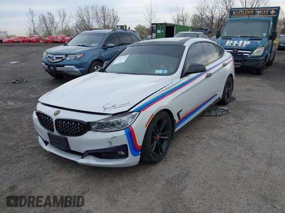2016 BMW 3 Series GT 328i xDrive with VIN WBA8Z5C52GG502293, listed as a IAAI auction lot 42007325 with 64,659 mi miles. Bid and sale history available at carsss.com. Image 2.