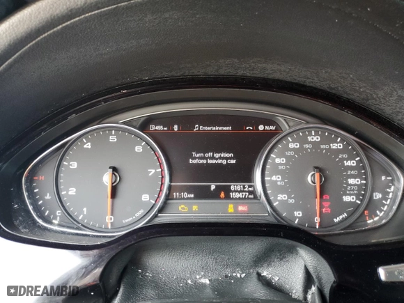 2014 Audi A8 L 3.0T with VIN WAURGAFD2EN002567, listed as a Copart auction lot 48188395 with 159,477 mi miles and Salvage Title. Bid and sale history available at carsss.com. Image 9.