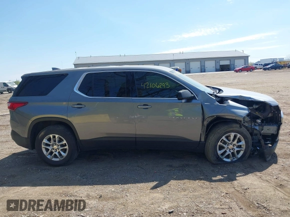 2020 Chevrolet Traverse LS with VIN 1GNERFKW0LJ262283, listed as a IAAI auction lot 42106293 with 52,934 mi miles and . Bid and sale history available at DreamBid. Image 14.