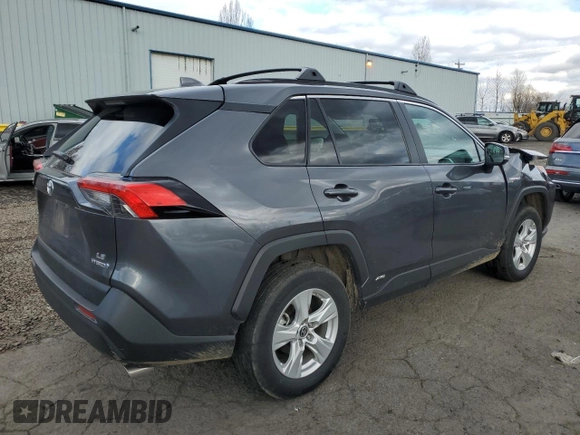 2021 Toyota RAV4 Hybrid LE with VIN 4T3MWRFV7MU048703, listed as a Copart auction lot 44434375 with 30,443 mi miles and Salvage Title. Bid and sale history available at carsss.com. Image 3.
