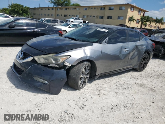2017 Nissan Maxima SV with VIN 1N4AA6AP9HC372632, listed as a Copart auction lot 52605605 with 124,559 mi miles and Clean Title. Bid and sale history available at carsss.com. Image 1.