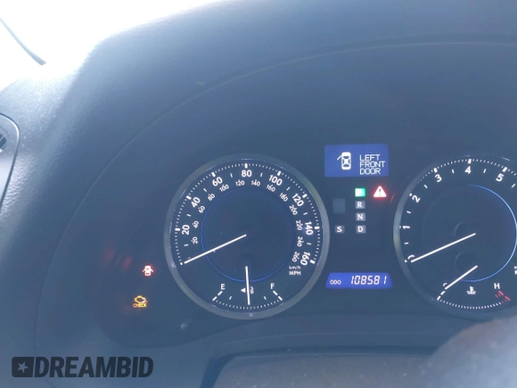 2011 Lexus IS 250 with VIN JTHBF5C24B5131003, listed as a IAAI auction lot 42650384 with 108,581 mi miles and . Bid and sale history available at DreamBid. Image 7.