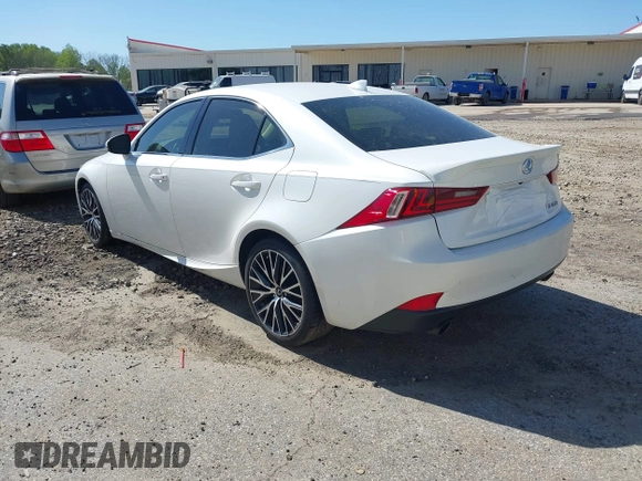 2015 Lexus IS 250 with VIN JTHBF1D20F5048505, listed as a IAAI auction lot 42052694 with 84,280 mi miles and . Bid and sale history available at carsss.com. Image 3.