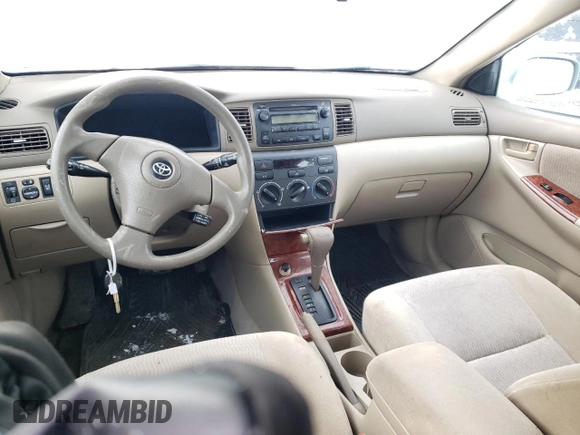 2005 Toyota Corolla CE with VIN 2T1BR32E25C847902, listed as a Copart auction lot 86173244 with 153,723 mi miles and Salvage title. Bid and sale history available at DreamBid. Image 8.
