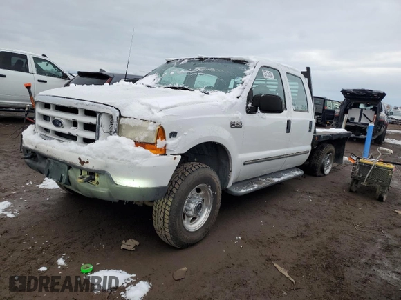 2000 Ford Super Duty F-250 XL with VIN 1FTNW21SXYEB02887, listed as a Copart auction lot 79716124 with 184,020 mi miles and Salvage Title. Bid and sale history available at carsss.com. Image 1.
