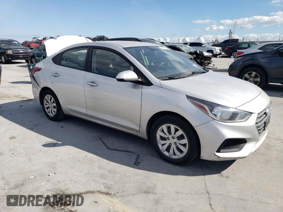 2019 Hyundai Accent SE with VIN 3KPC24A3XKE044640, listed as a Copart auction lot 75141053 with 76,199 mi miles. Bid and sale history available at carsss.com. Image 4.