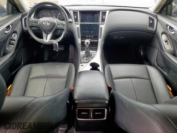 2020 Infiniti Q50 Luxe with VIN JN1EV7AP4LM206174, listed as a Copart auction lot 62498325 with 58,993 mi miles and Salvage title. Bid and sale history available at DreamBid. Image 8.