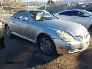 2003 Lexus SC 430 with VIN JTHFN48Y230044310, listed as a IAAI auction lot 41403951 with 130,183 mi miles and . Bid and sale history available at DreamBid. Image 1.