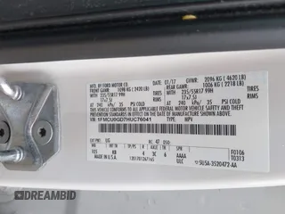 2017 Ford Escape SE with VIN 1FMCU0GD7HUC76041, listed as a IAAI auction lot 42187884 with 176,566 mi miles and . Bid and sale history available at DreamBid. Image 9.