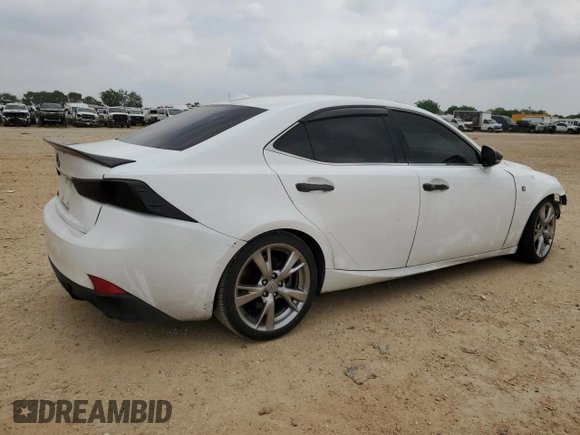 2017 Lexus IS 200t with VIN JTHBA1D22H5059524, listed as a Copart auction lot 55032505 with 100,807 mi miles and Salvage title. Bid and sale history available at DreamBid. Image 3.