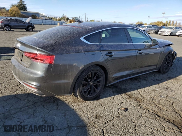 2022 Audi A5 Sportback Premium with VIN WAUABCF52NA009879, listed as a Copart auction lot 78886314 with 57,606 mi miles and Salvage Title. Bid and sale history available at carsss.com. Image 3.