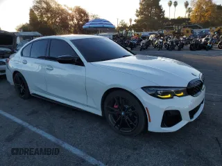 2022 BMW 3 Series M340i with VIN 3MW5U7J07N8C40822, listed as a Copart auction lot 84839034 with 92,672 mi miles and Salvage Title. Bid and sale history available at carsss.com. Image 4.