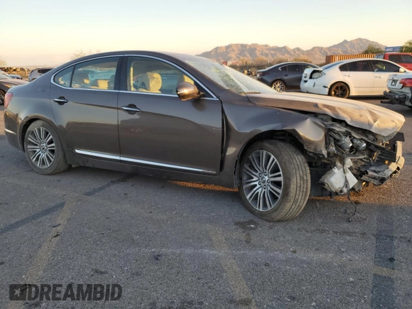 2014 Kia Cadenza Premium with VIN KNALN4D75E5129937, listed as a Copart auction lot 76095514 with 66,042 mi miles and Salvage Title. Bid and sale history available at carsss.com. Image 4.