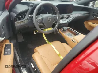2024 Lexus LS with VIN JTHD51FF8R5019933, listed as a Copart auction lot 75070374 with 0 mi miles and Salvage Title. Bid and sale history available at carsss.com. Image 8.