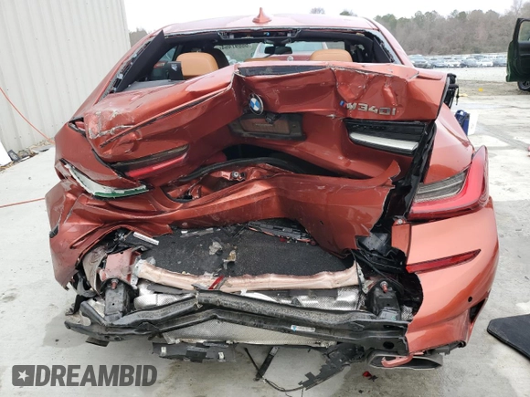 2022 BMW 3 Series M340i with VIN 3MW5U7J04N8C25002, listed as a Copart auction lot 86697464 with 0 mi miles and Salvage Title. Bid and sale history available at carsss.com. Image 6.