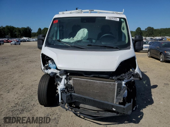 2023 Ram ProMaster Cargo with VIN 3C6LRVAG7PE583784, listed as a Copart auction lot 73926394 with 33,434 mi miles and Salvage Title. Bid and sale history available at DreamBid. Image 5.