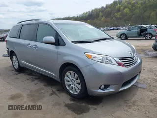 2017 Toyota Sienna XLE with VIN 5TDDZ3DC4HS164017, listed as a IAAI auction lot 41983055 with 90,702 mi miles and . Bid and sale history available at carsss.com. Image 1.