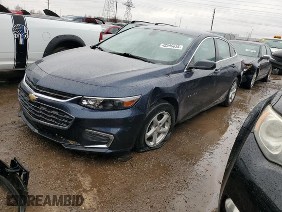 2017 Chevrolet Malibu LS with VIN 1G1ZB5ST8HF142698, listed as a Copart auction lot 48596635 with 76,552 mi miles and Salvage Title. Bid and sale history available at DreamBid. Image 1.