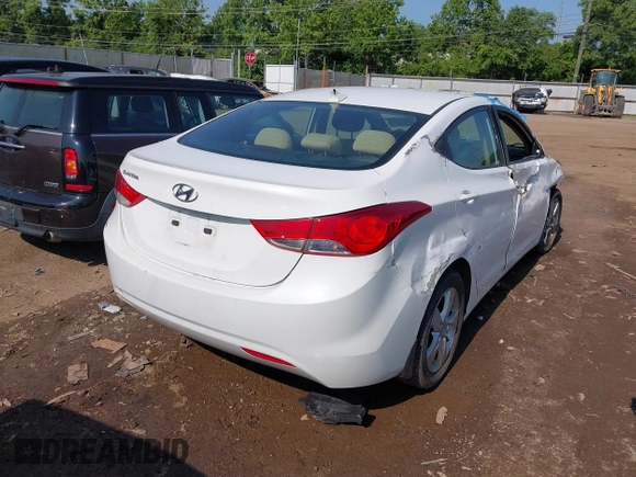 2013 Hyundai Elantra GLS with VIN 5NPDH4AE6DH377775, listed as a IAAI auction lot 42394868 with 106,139 mi miles and . Bid and sale history available at DreamBid. Image 4.