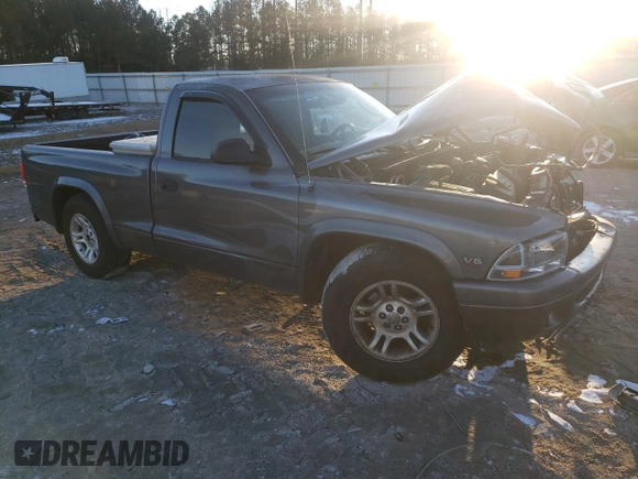 2002 Dodge Dakota with VIN 1B7FL16X52S557179, listed as a Copart auction lot 42221125 with 176,537 mi miles and Salvage Title. Bid and sale history available at carsss.com. Image 4.