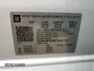 2020 Chevrolet Blazer Premier with VIN 3GNKBFRS0LS662742, listed as a Copart auction lot 41563495 with 78,379 mi miles and Salvage title. Bid and sale history available at DreamBid. Image 15.