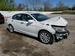 2013 Honda Accord Touring with VIN 1HGCR3F98DA032772, listed as a Copart auction lot 53955005 with 133,280 mi miles and Salvage title. Bid and sale history available at DreamBid. Image 4.