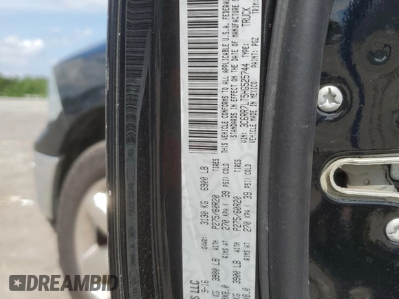 2017 Ram 1500 Big Horn with VIN 3C6RR7LT5HG525744, listed as a Copart auction lot 59974625 with 68,441 mi miles and Salvage title. Bid and sale history available at DreamBid. Image 12.