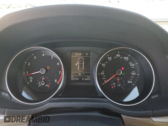 2016 Volkswagen Passat SE z VIN 1VWBT7A37GC046612, wystawiony jako Copart lot #56742675 z przebiegiem 22 231 mil mil oraz Szkoda całkowita • Salvage title. Historia ofert i sprzedaży dostępna na DreamBid. Obrazek 9.