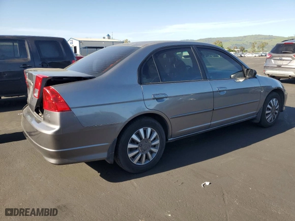 2005 Honda Civic Sdn LX with VIN 2HGES16525H628123, listed as a Copart auction lot 52531605 with 175,539 mi miles and Salvage Title. Bid and sale history available at carsss.com. Image 3.