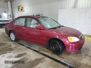 2003 Honda Civic EX with VIN 2HGES26783H587405, listed as a Copart auction lot 54131895 with 180,719 mi miles and Salvage Title. Bid and sale history available at carsss.com. Image 4.