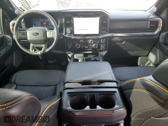 2024 Ford F-150 with VIN 1FTFW4L8XRFA68804, listed as a Copart auction lot 48222775 with 13,165 mi miles and Salvage title. Bid and sale history available at DreamBid. Image 8.